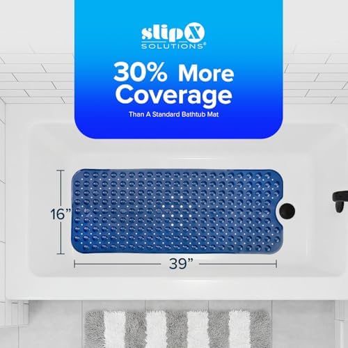 SlipX Solutions 39x16 Extra Long Non Slip Bath Mat, Tub & Shower - Image 5