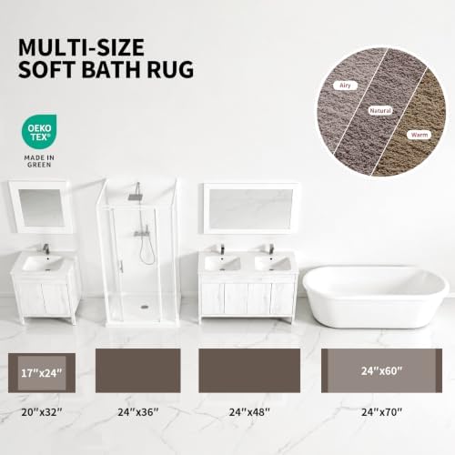 ILANGO Bathroom Rugs 70" × 24", Extra Soft Absorbent Microfiber Bath Rugs - Image 4