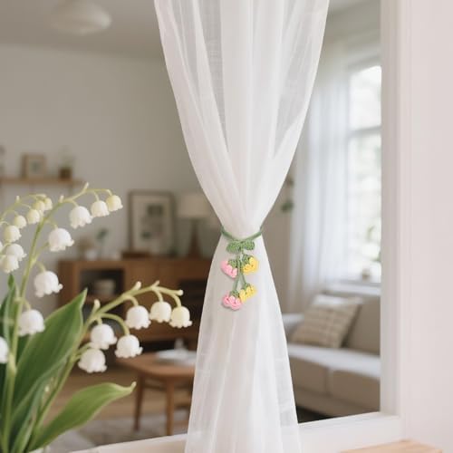 Flower Curtain Tiebacks, Cute Curtain Holdbacks - Image 4
