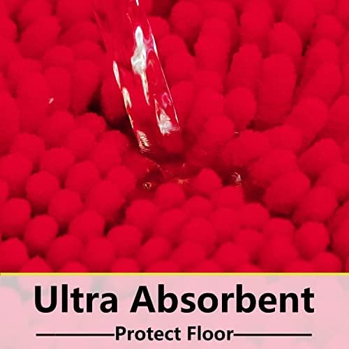 BOANKODU Red Bathroom Rugs Sets 2 Piece, Absorbent Bath Mat - Image 6