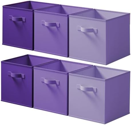 Cupic Cupid 6-Pack 13x13 Storage Cube Bins, Fabric Cubes by CupicCupid
