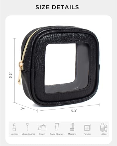 Clear Makeup Bag Small for Women, Waterproof Mini Travel Clear Makeup Pouch for - Image 4