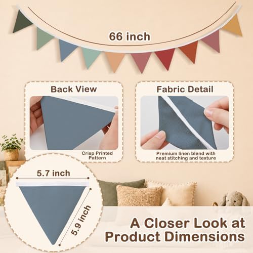 Playroom Decor Pennant Banner Flags 5.5Ft - Image 3