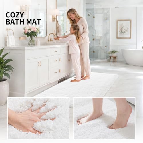 ILANGO Bathroom Rugs 60" × 24", Extra Soft Absorbent Microfiber Bath Rugs - Image 5