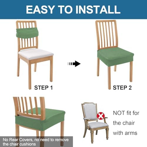Smiry Waterproof Seat Covers for Dining Room Chairs - Image 5