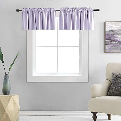 DONREN Lilac Valances for Bedroom by DONREN