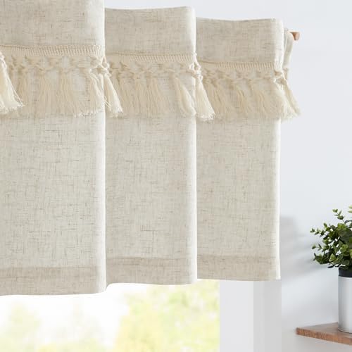 jinchan Linen Valance Curtain by JINCHAN