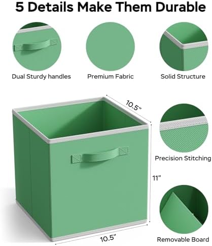 MAX Houser 6 Pack Foldable Fabric Storage Bins - Image 2