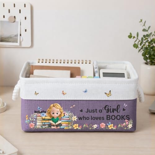 Macorner Personalized Book Storage Basket - Image 6