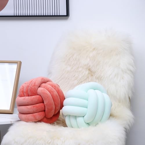 Petrella Light Green Knot Pillow Ball, 11 Inch Decorative Pillow - Image 5