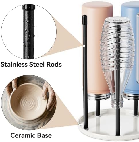 niffgaff Bottle Drying Rack – Ceramic Base Bottle Organizer - Image 6