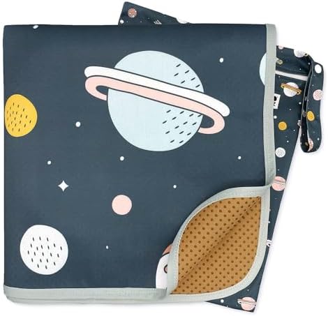 51" Heavy Duty Baby Splat Mat for Under High Chair | Includes Wet Bag | Premium by Wildcubz