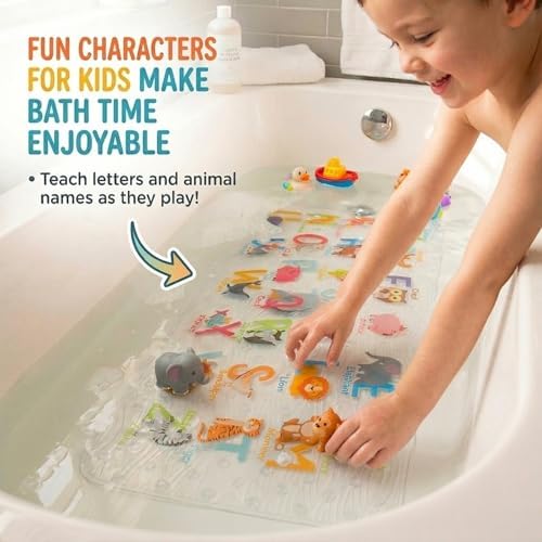 Cute Cartoon Non-Slip Bath Mat for Tub - Image 4