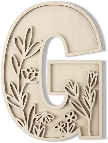 Layered 12 Inch Large Wooden Letters G by LonganCraft