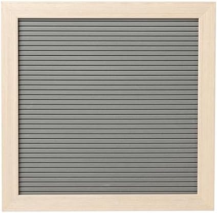 Kate & Milo 10" x 10" Natural Wood Gray Letterboard Set - Image 2