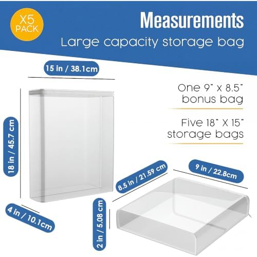 Sweater Bags Moth Proof, Clothing Storage Bags, 5 Pack - Image 2