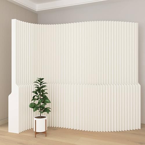 Flexible Foldable Paper Room Divider, Freestanding No Drill Privacy Screen by Unknown