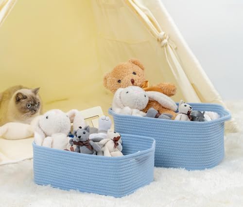 CubesLand Cute and Durable Small Cotton Rope Basket - Image 3