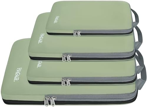 BAGAIL 4 Set/6 Set/8 Set Compression Packing Cubes Travel Accessories by BAGAIL
