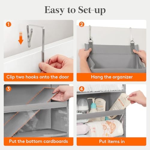 Lifewit 1 Pack Over the Door Organizer, 6 Section Hanging Storage - Image 7