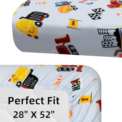 4 Pack Baby Boy Crib Sheets Set Soft Fitted Baby Boy Mattress Covers - Image 6
