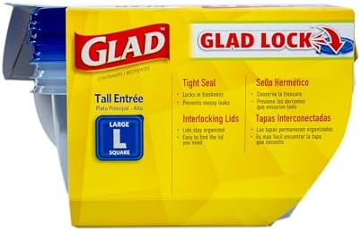 Glad GladWare Tall Entree Containers, Large Square, 42 Oz - Image 6