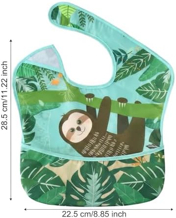 PandaEar 3 Pack Baby Bibs for Boys & Girls, Waterproof Polyester Toddler Bibs - Image 5