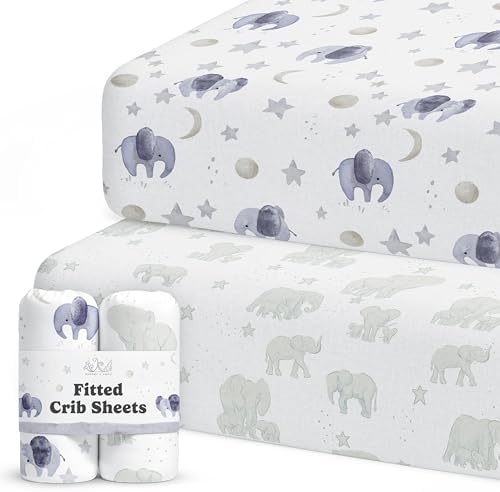 Sorrel + Fern Baby Crib Sheets Neutral, Fitted 2-Pack by SorrelFern