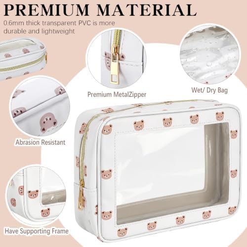 Gilprop 5 Pcs Diaper Bag Organizer Pouch Set TSA Approved Toiletry Bag Clear - Image 6