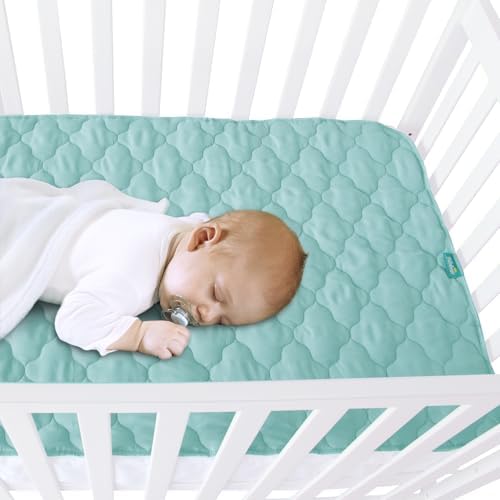 Waterproof Crib Mattress Protector, Non-Slip Quilted Pad - Image 5