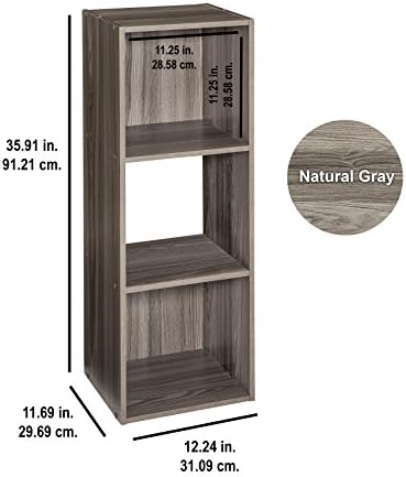 ClosetMaid Cubeicals 3 Cube Storage Shelf Organizer Bookshelf - Image 3