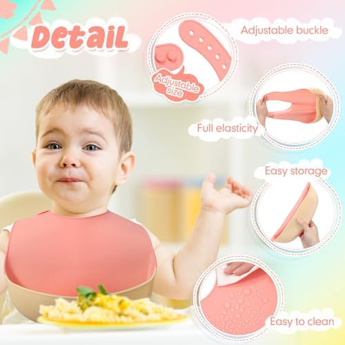 Mepase Silicone Bibs Waterproof Silicone Baby Bibs - Image 3