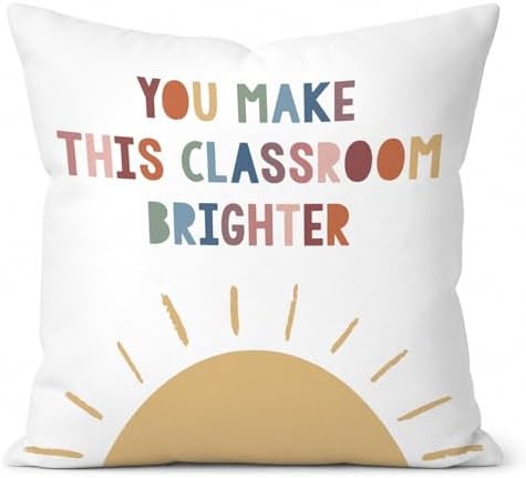 Boho Classroom Homeschool Decor Pillow Cover 18x18 by Unknown