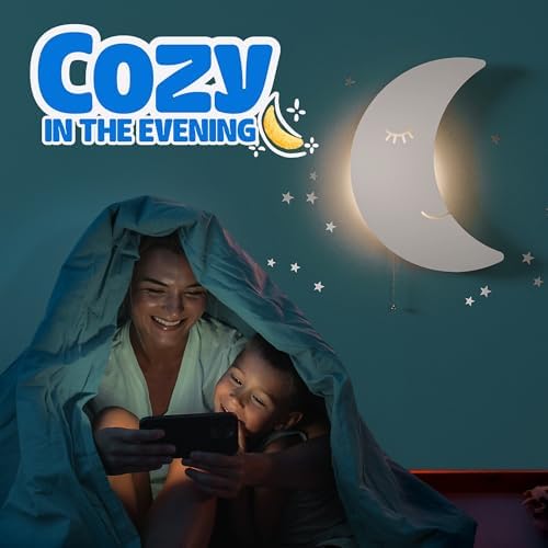 Moon Light - Floating Moon Wall Lamp | Baby Nursery Moon Night Light - Image 5