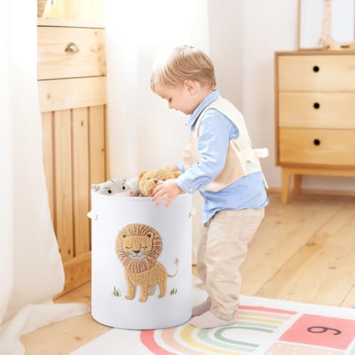 Kids Laundry Basket Baby Hamper Stuffed Animal Storage Toy Box - Image 5