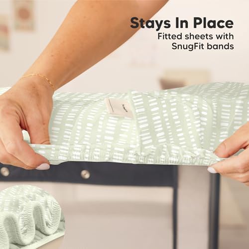 2-Pack Mini Crib Sheets Fitted, 38x26 Pack N Play Mattress Sheets - Image 6