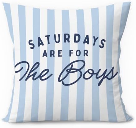 Boys Room Pillow Covers 18x18, Kids Bedroom Decor, Saturdays are by ETVISOWallArt