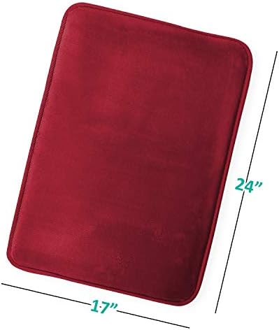 Clara Clark Bathroom Rugs, Velvet Memory Foam Bath Mat, Machine Washable Bath - Image 3