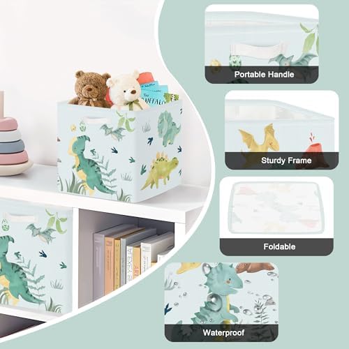 Clastyle 11.8" Dinosaur Storage Basket Set of 3 - Image 6