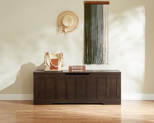 VANKILEY 51.2" Storage Chest Extra Large, Wooden Storage Bench - Image 2