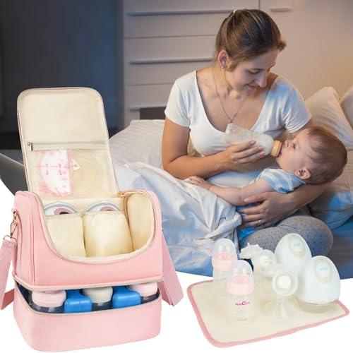 Wearable Breast Pump Bag with Cooler Compartment Fits - Image 7