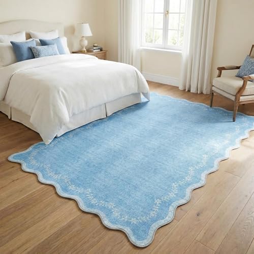 GarveeHome 6x9 Scalloped Area Rug Soft Washable Rug - Image 3