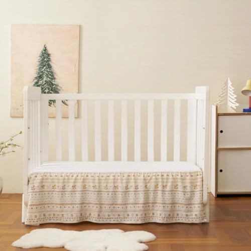 Crib Skirt Dust Ruffle, Microfiber Crib Bed Skirt - Image 3