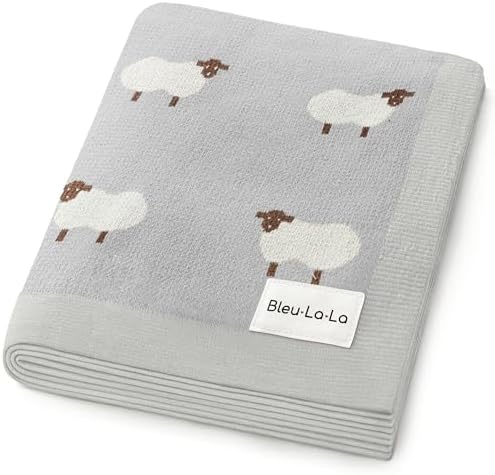 Knit Baby Swaddle Blanket by BleuLaLa