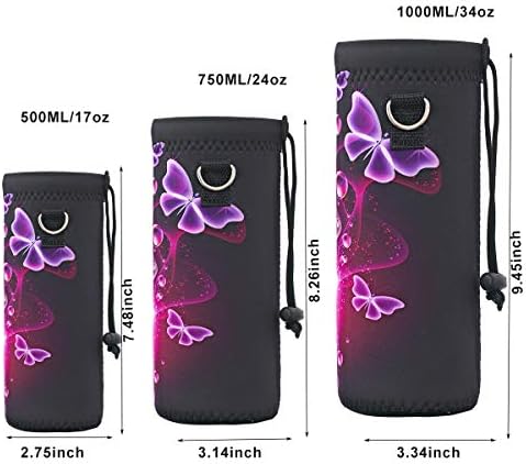 AUPET Water Bottle Bag Carrier, 24oz/32oz Insulated Neoprene bottle Sling - Image 2