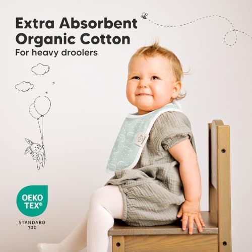 KeaBabies 8-Pack Organic Baby Bibs - Image 5
