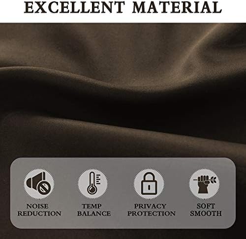 DONREN Brown Blackout Valances for Windows - Image 2