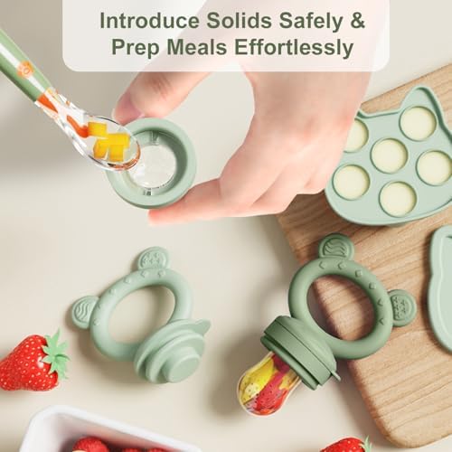 Baby Breastmilk Popsicle Molds & Baby Fruit Feeder, Infant Food Freezer Tray - Image 5