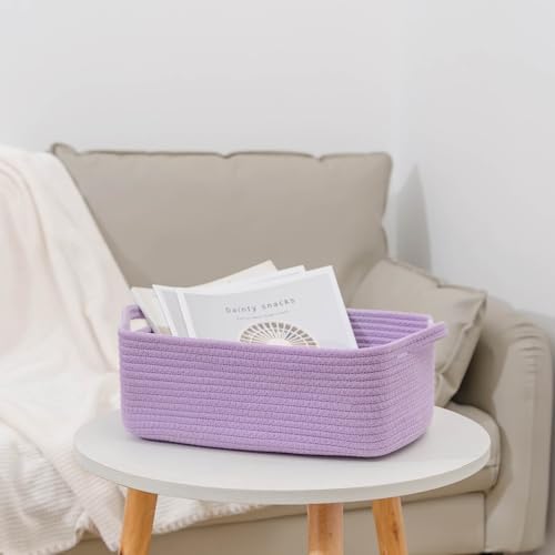 CubesLand Cute and Durable Small Cotton Rope Basket - Image 5