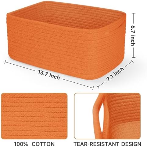 3 Pack Storage Baskets for Organizing, 13.7×9.5×6.3" - Image 3